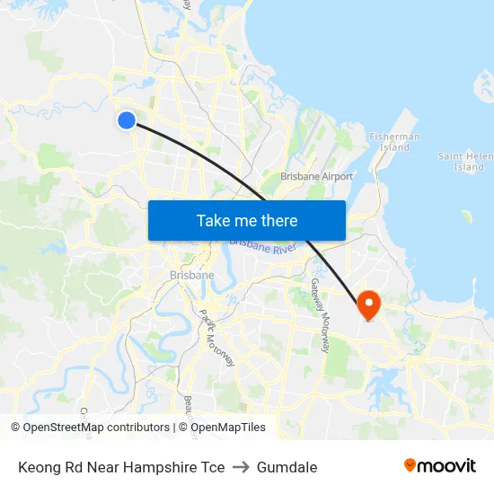 Keong Rd Near Hampshire Tce to Gumdale map