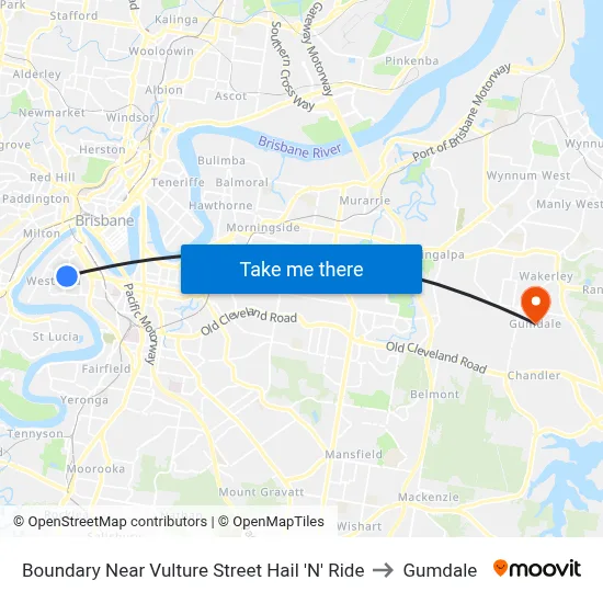Boundary Near Vulture Street Hail 'N' Ride to Gumdale map