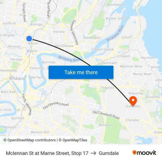 Mclennan St at Marne Street, Stop 17 to Gumdale map