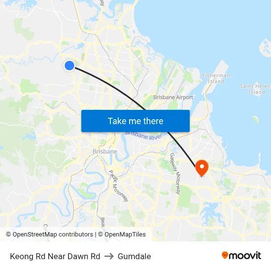Keong Rd Near Dawn Rd to Gumdale map