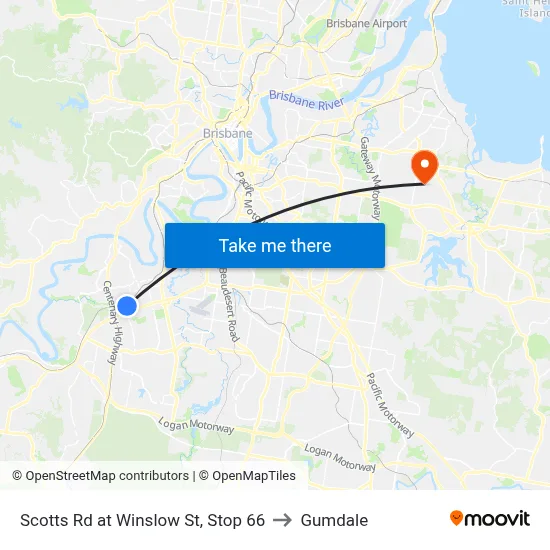 Scotts Rd at Winslow St, Stop 66 to Gumdale map