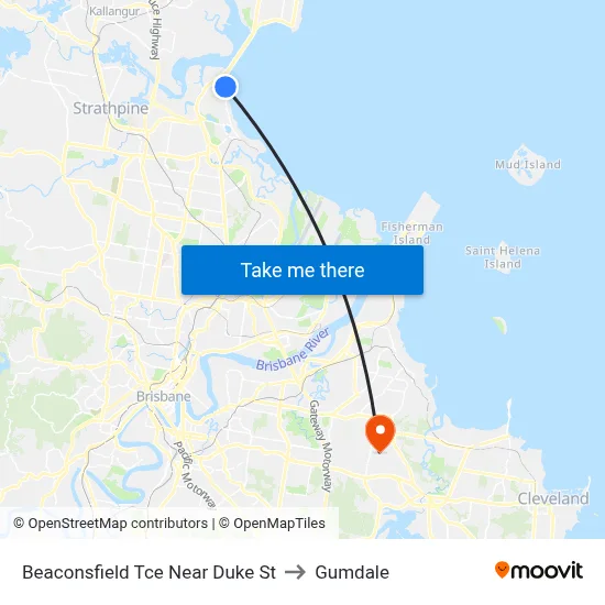 Beaconsfield Tce Near Duke St to Gumdale map