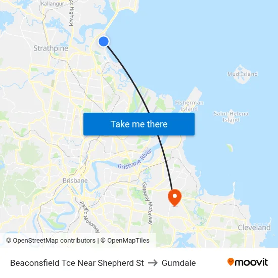 Beaconsfield Tce Near Shepherd St to Gumdale map