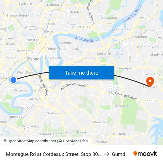 Montague Rd at Cordeaux Street, Stop 30/14 to Gumdale map