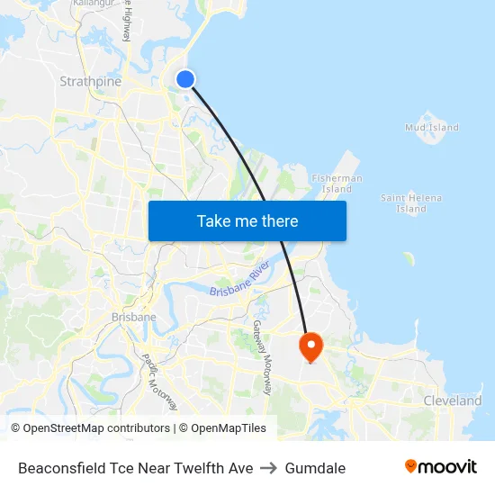 Beaconsfield Tce Near Twelfth Ave to Gumdale map