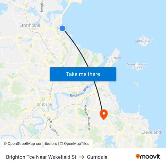 Brighton Tce Near Wakefield St to Gumdale map