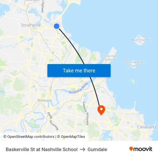 Baskerville St at Nashville School to Gumdale map