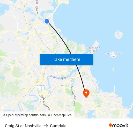 Craig St at Nashville to Gumdale map