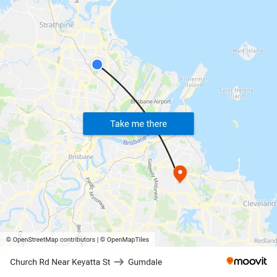 Church Rd Near Keyatta St to Gumdale map