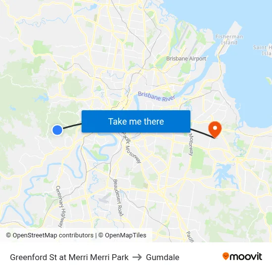 Greenford St at Merri Merri Park to Gumdale map