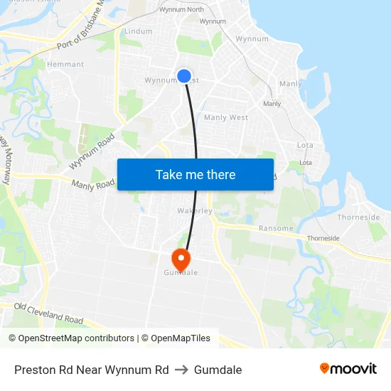 Preston Rd Near Wynnum Rd to Gumdale map