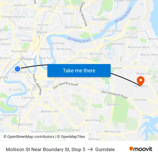 Mollison St Near Boundary St, Stop 5 to Gumdale map