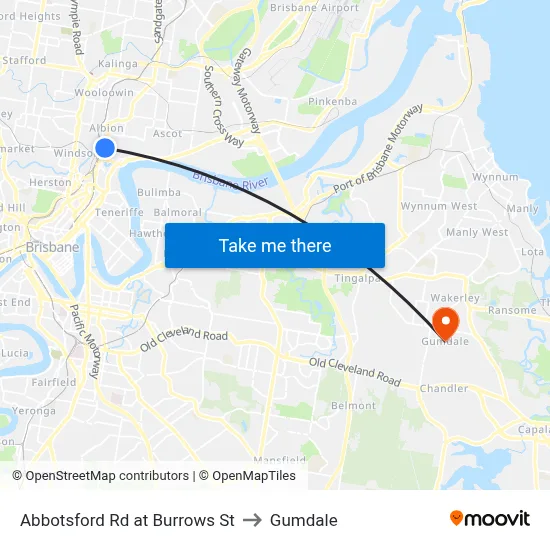 Abbotsford Rd at Burrows St to Gumdale map