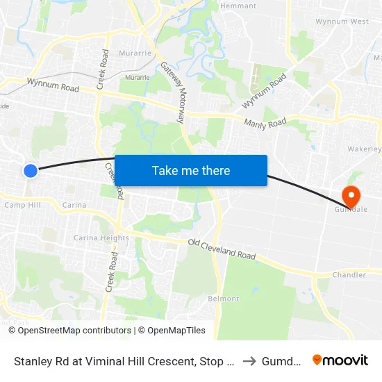 Stanley Rd at Viminal Hill Crescent, Stop 35a to Gumdale map