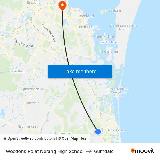 Weedons Rd at Nerang High School to Gumdale map