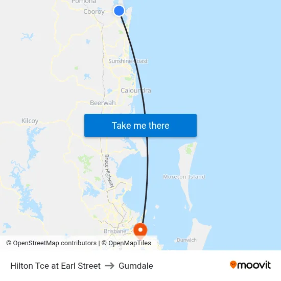 Hilton Tce at Earl Street to Gumdale map