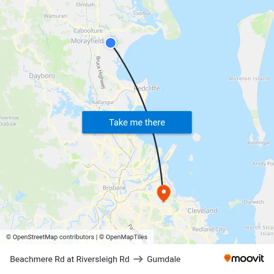 Beachmere Rd at Riversleigh Rd to Gumdale map