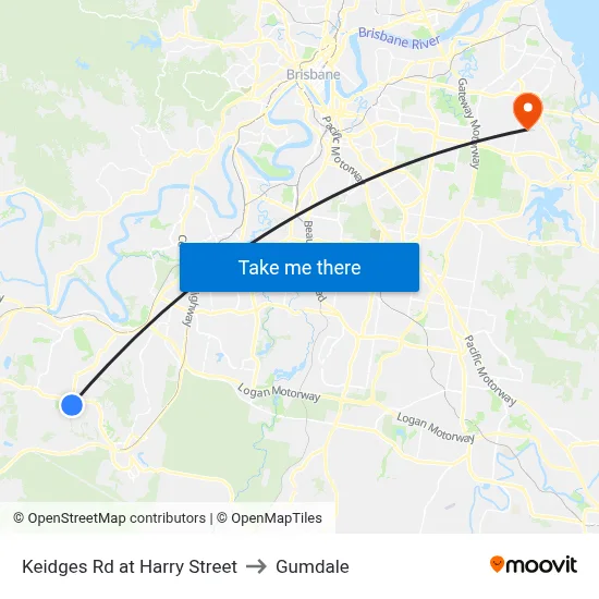 Keidges Rd at Harry Street to Gumdale map