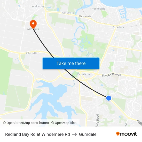 Redland Bay Rd at Windemere Rd to Gumdale map