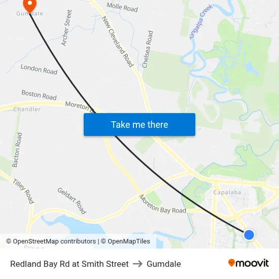 Redland Bay Rd at Smith Street to Gumdale map