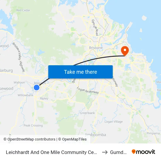 Leichhardt And One Mile Community Centre to Gumdale map
