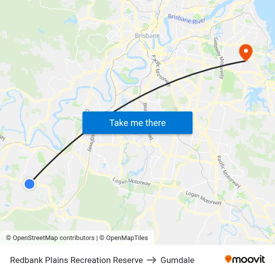 Redbank Plains Recreation Reserve to Gumdale map