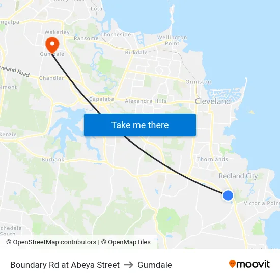 Boundary Rd at Abeya Street to Gumdale map