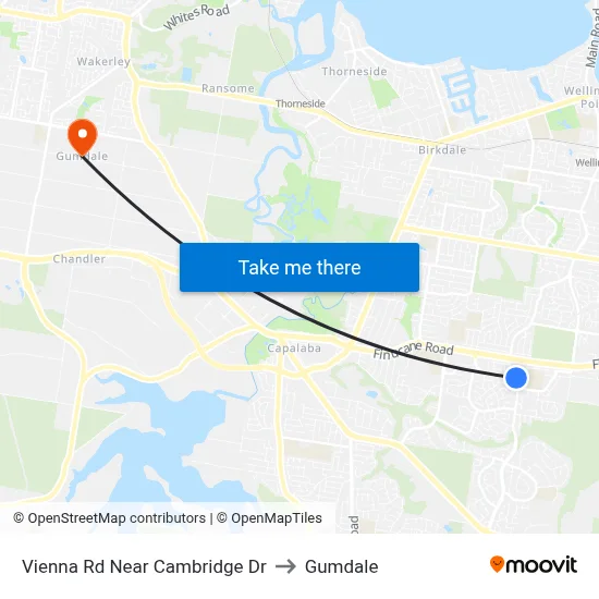 Vienna Rd Near Cambridge Dr to Gumdale map