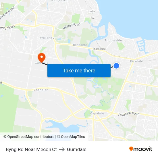 Byng Rd Near Mecoli Ct to Gumdale map