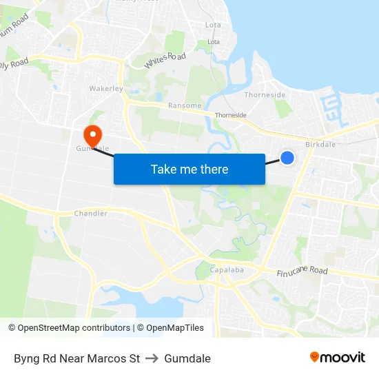 Byng Rd Near Marcos St to Gumdale map