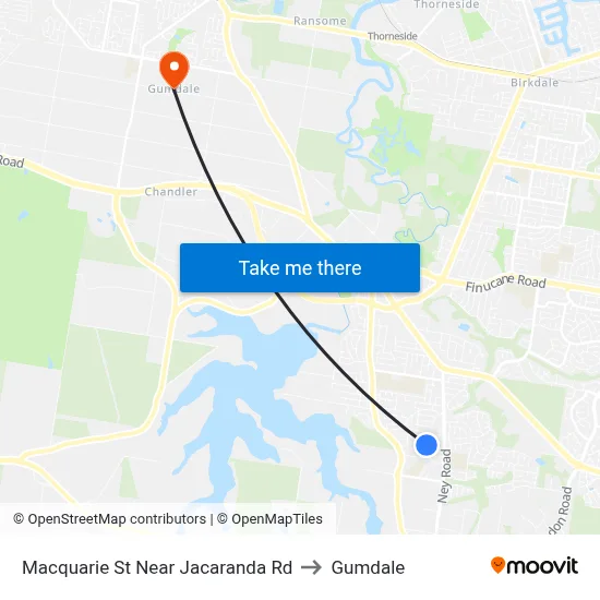 Macquarie St Near Jacaranda Rd to Gumdale map