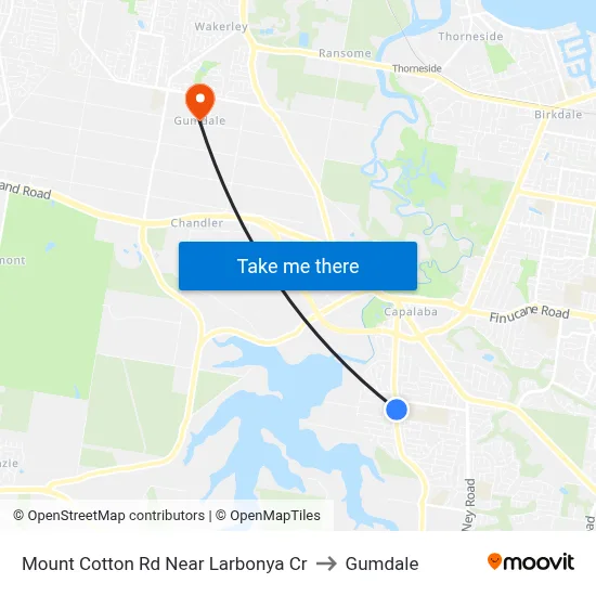Mount Cotton Rd Near Larbonya Cr to Gumdale map
