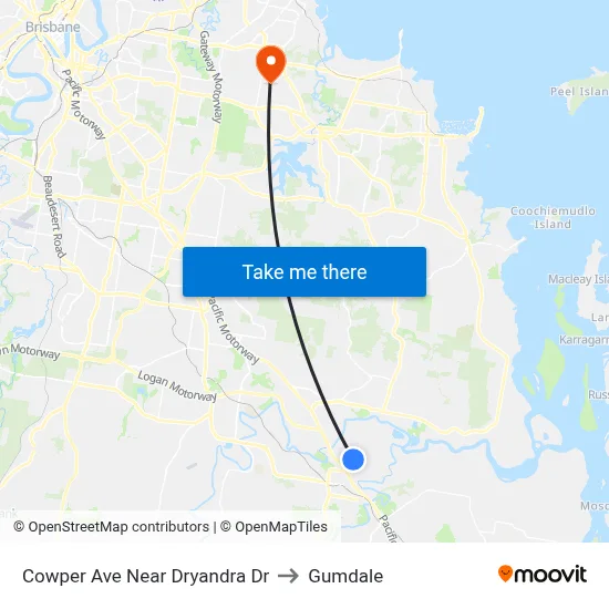 Cowper Ave Near Dryandra Dr to Gumdale map
