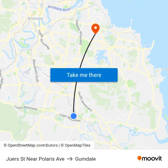 Juers St Near Polaris Ave to Gumdale map