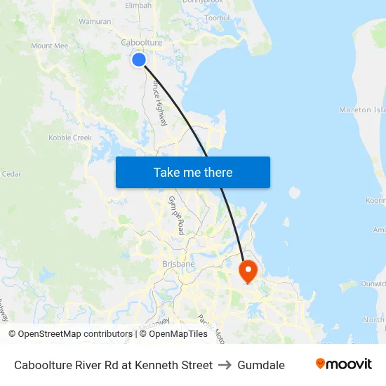 Caboolture River Rd at Kenneth Street to Gumdale map