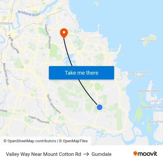 Valley Way Near Mount Cotton Rd to Gumdale map