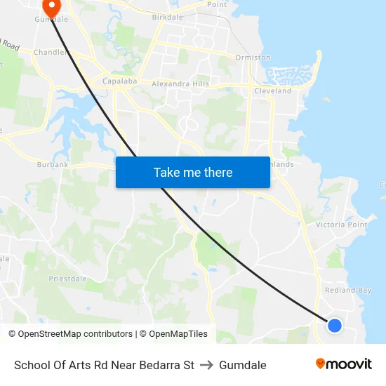 School Of Arts Rd Near Bedarra St to Gumdale map