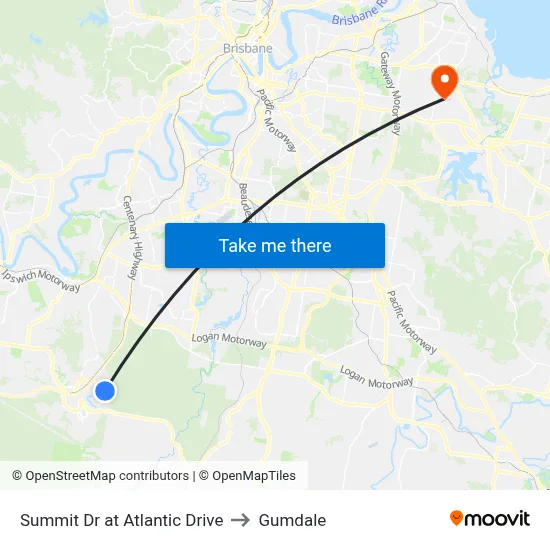 Summit Dr at Atlantic Drive to Gumdale map