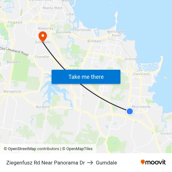 Ziegenfusz Rd Near Panorama Dr to Gumdale map
