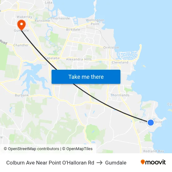 Colburn Ave Near Point O'Halloran Rd to Gumdale map