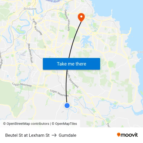 Beutel St at Lexham St to Gumdale map