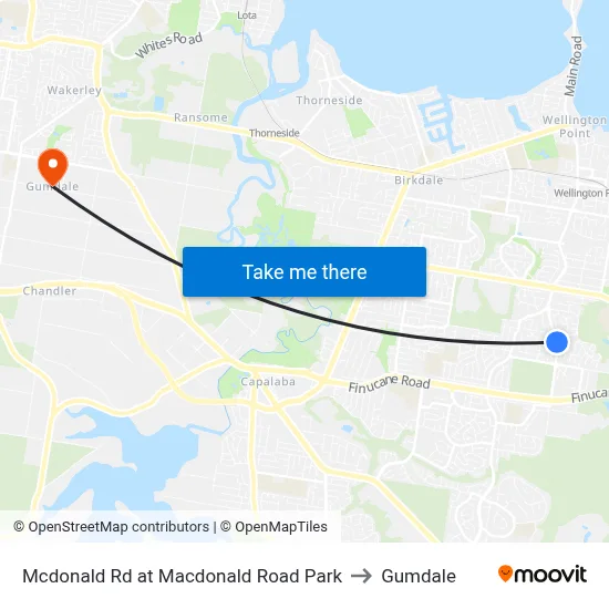 Mcdonald Rd at Macdonald Road Park to Gumdale map