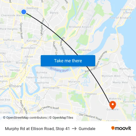 Murphy Rd at Ellison Road, Stop 41 to Gumdale map