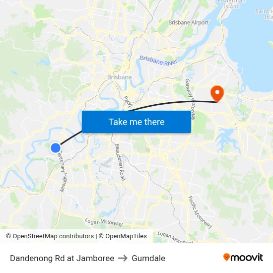Dandenong Rd at Jamboree to Gumdale map