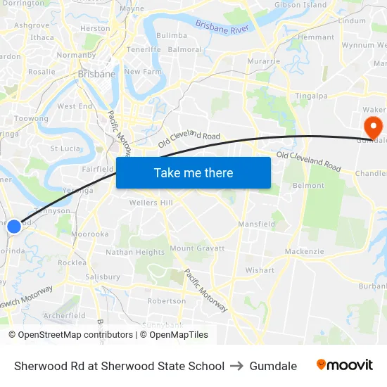 Sherwood Rd at Sherwood State School to Gumdale map