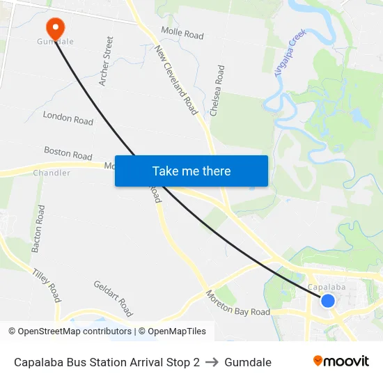 Capalaba Bus Station Arrival Stop 2 to Gumdale map