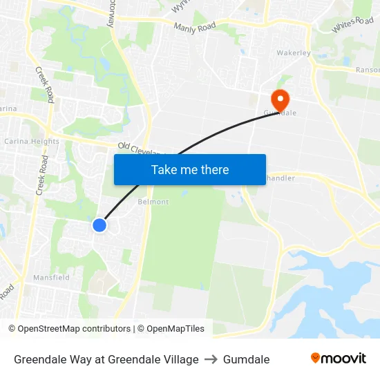 Greendale Way at Greendale Village to Gumdale map