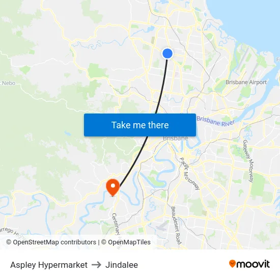 Aspley Hypermarket to Jindalee map