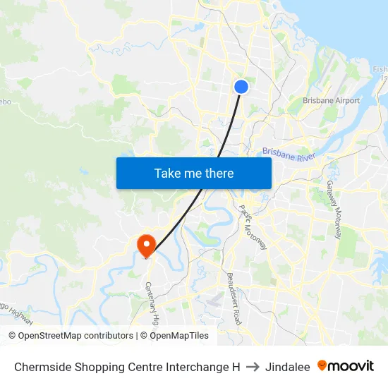 Chermside Shopping Centre Interchange H to Jindalee map