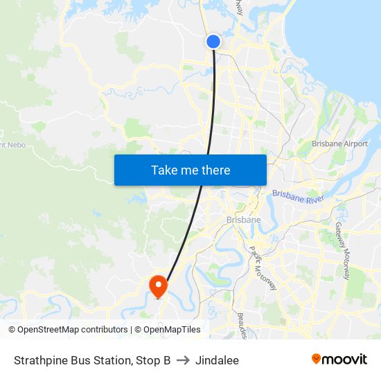 Strathpine Bus Station, Stop B to Jindalee map